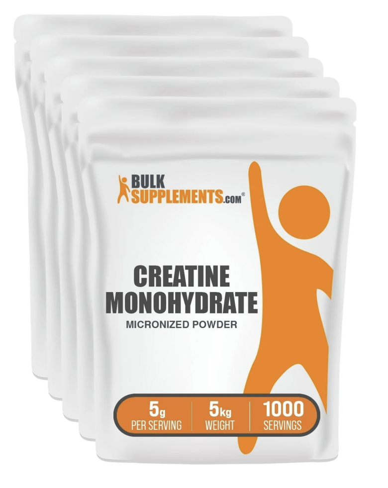 BulkSupplements Creatine Monohydrate Powder - Micronized, 5g per Serving, 5kg (11 lbs) - 1000 Servings