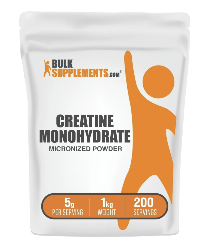 BulkSupplements Creatine Monohydrate Powder - Micronized, 5g per Serving, 1kg (2.2 lbs) - 200 Servings