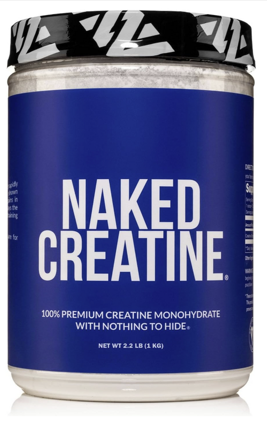 Pure Creatine Monohydrate – 200 Servings - 1,000 Grams, 2.2lb Bulk, Vegan, Non-GMO, Gluten Free, Soy Free. Aid Strength Gains, No Artificial Ingredients - Naked CREATINE