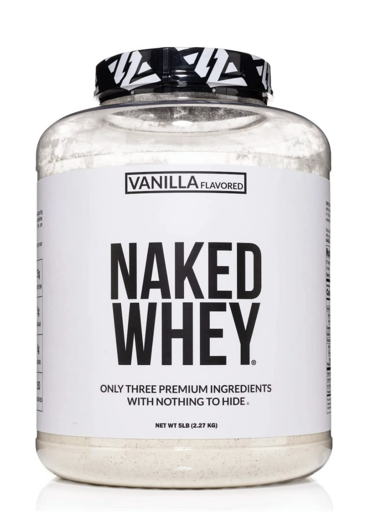 NAKED Whey Vanilla  Protein - All Natural Grass Fed Whey Protein Powder + Coconut Sugar- 5Lb Bulk, GMO-Free, Soy Free, Gluten Free. Aid Muscle Recovery - 61 Servings