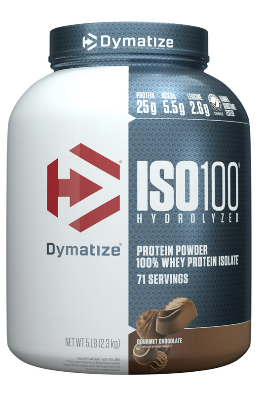 Dymatize ISO100 Hydrolyzed Whey Isolate Protein Powder, Gourmet Chocolate, 5 lb