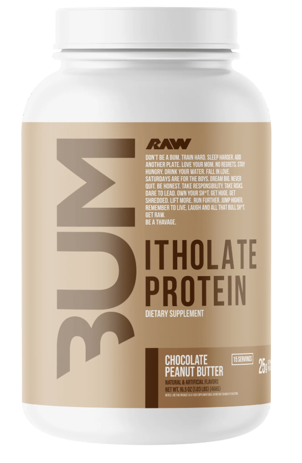 Raw Nutrition BUM Itholate Protein Powder, Growth & Recovery, Chocolate Peanut Butter, 15 Servings