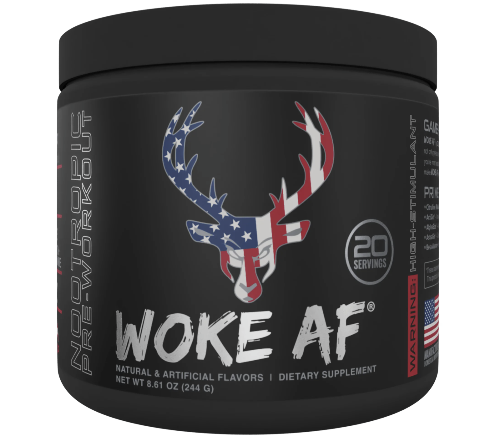 Bucked Up Woke Af Pre-Workout Powder, Increase Energy, Rocket Pop, 333mg Caffeine, 20 Servings