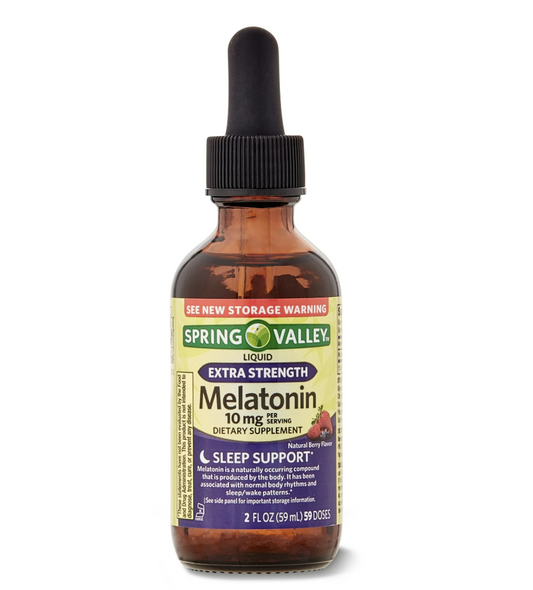 Spring Valley Liquid Melatonin Dietary Supplement, 10 mg, 2 fl oz