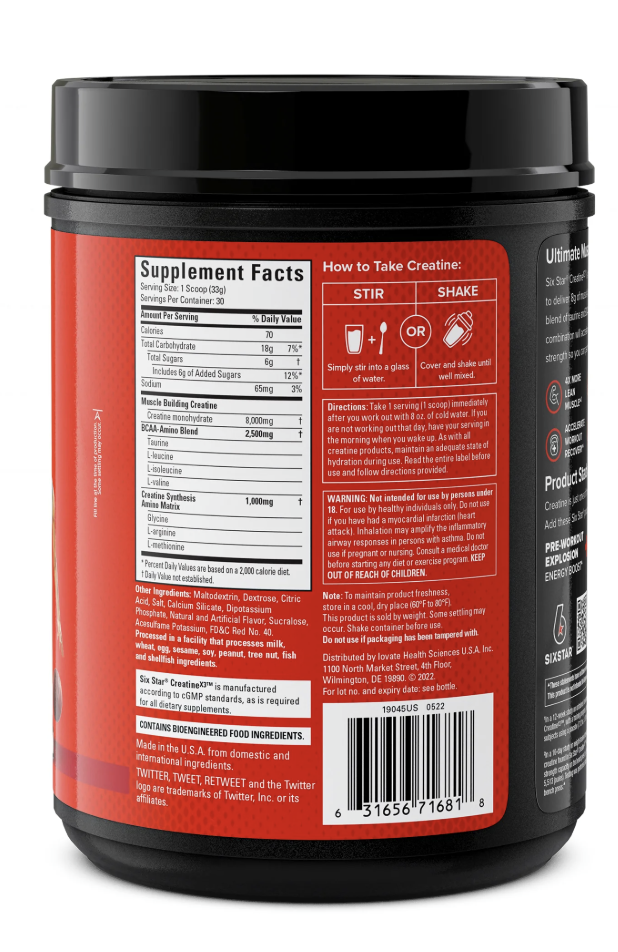 Six Star Pro Nutrition Creatine Caplets, 60 Ct