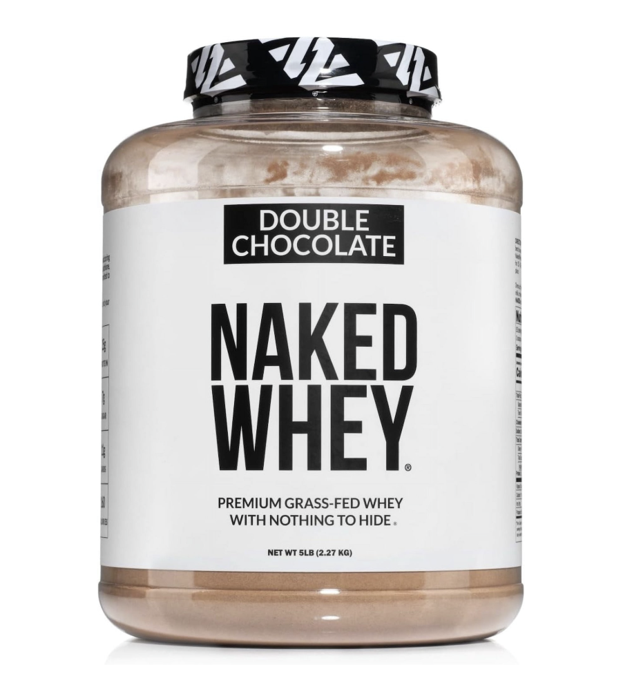 NAKED Whey Vanilla  Protein - All Natural Grass Fed Whey Protein Powder + Coconut Sugar- 5Lb Bulk, GMO-Free, Soy Free, Gluten Free. Aid Muscle Recovery - 61 Servings