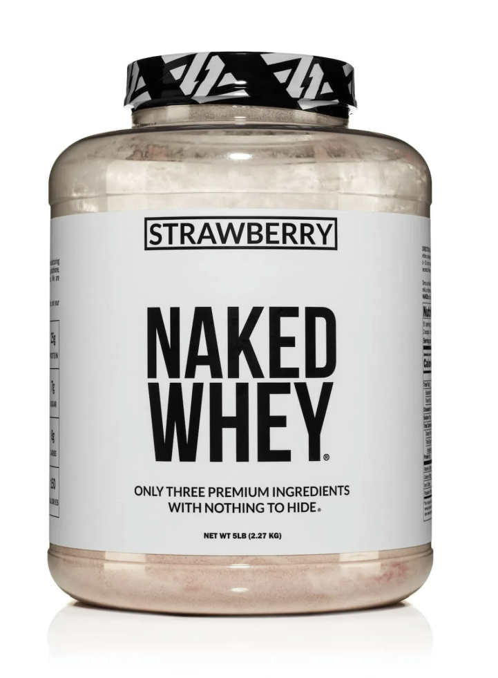 NAKED Whey Vanilla  Protein - All Natural Grass Fed Whey Protein Powder + Coconut Sugar- 5Lb Bulk, GMO-Free, Soy Free, Gluten Free. Aid Muscle Recovery - 61 Servings