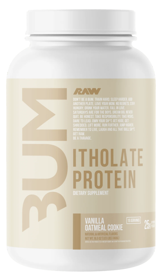 Raw Nutrition BUM Itholate Protein Powder, Growth & Recovery, Chocolate Peanut Butter, 15 Servings