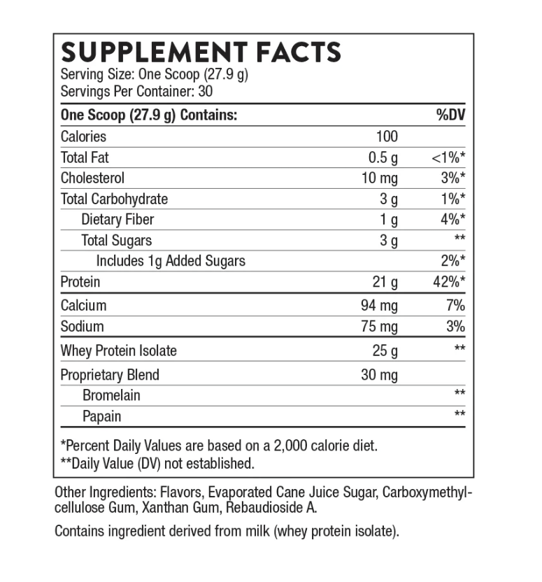 Thorne Research - Whey Protein Isolate (Vanilla Flavor) - Easy-to-Digest Whey Protein Isolate Powder - NSF Certified for Sport - 28.5 oz