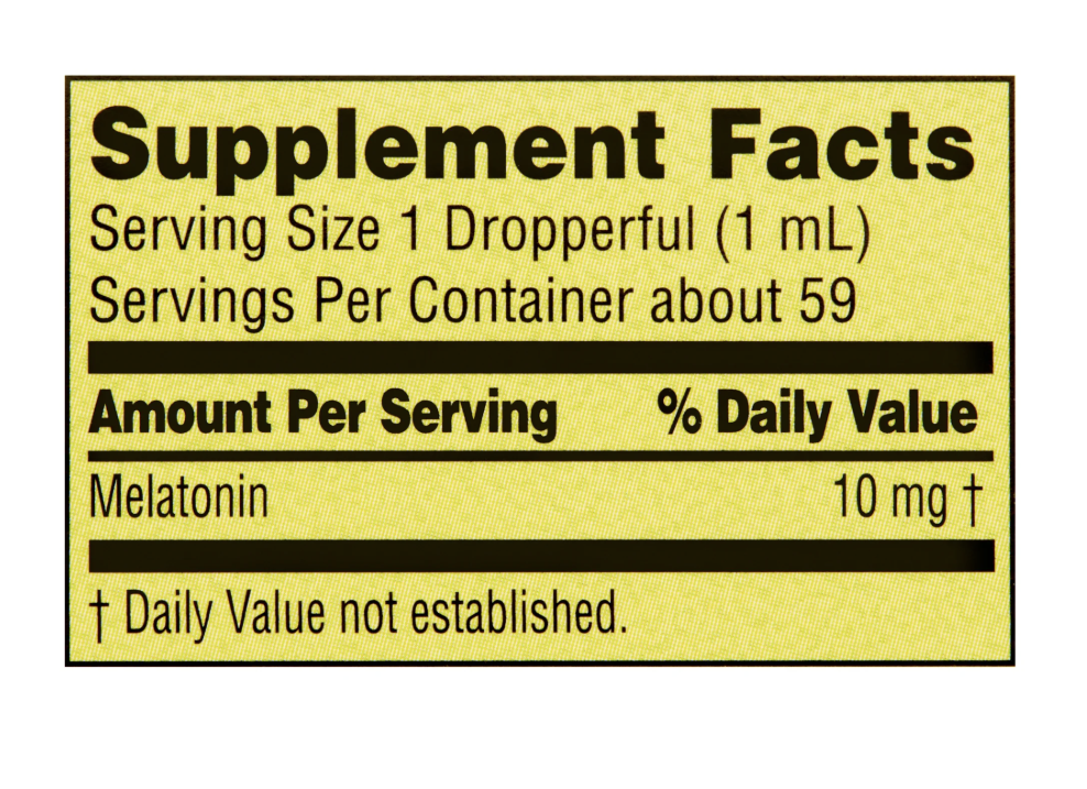 Spring Valley Liquid Melatonin Dietary Supplement, 10 mg, 2 fl oz