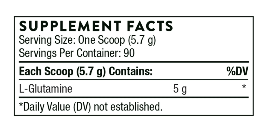 Thorne L-Glutamine Powder, Glutamine Powder for GI Health and Immune Function, 18.1 Oz